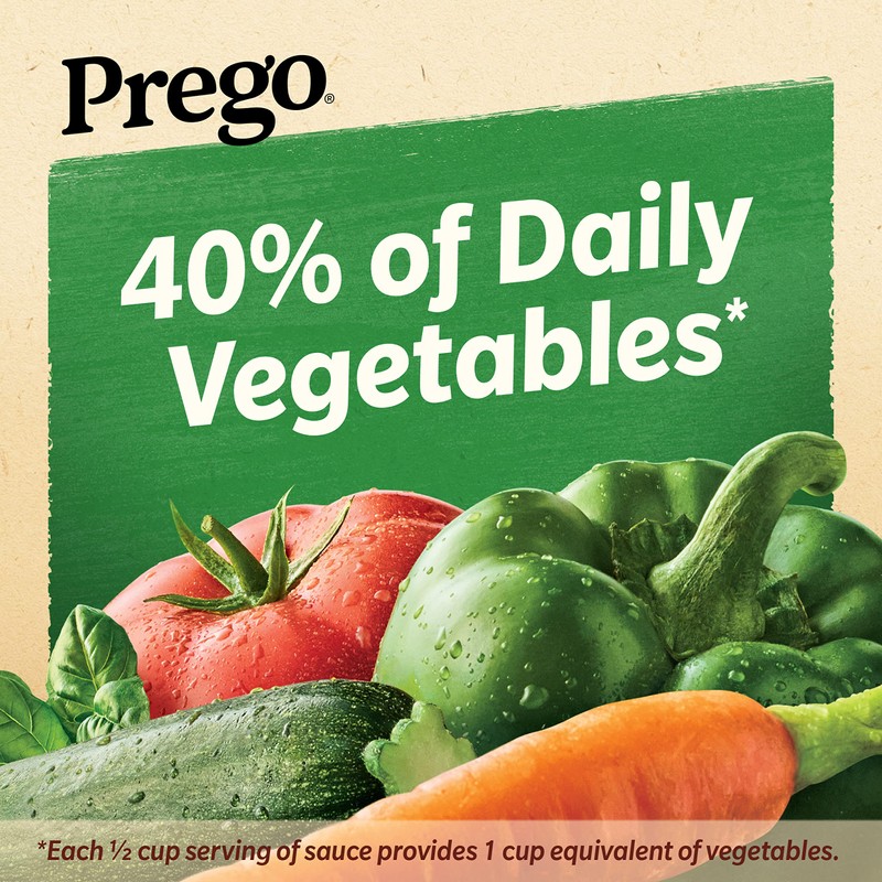 Prego Chunky Garden Combo Pasta Sauce, 23.75 Oz Jar (Case