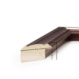 Frame USA 16x20 Picture Frame, Brown, Americana Series, Wall Hanging Frame with High Clarity Plexiglass