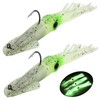 Fishing Squid Lures Kit Pre-rigged Squid Lure Glow In the