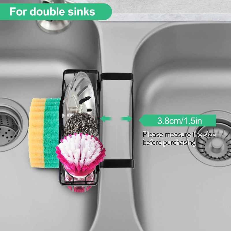 Kitchen Sponge Holder, Sink Caddy for Kitchen Sink Organizer, Smiley