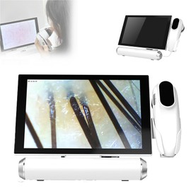 MUCHUNBY 11 Inch Skin Diagnosis Hair Analyzer/Skin and Hair Analyzer Machine/Scalp Hair Follicle Detector with 4 Spectral Detection, 50/200 Times Magnification