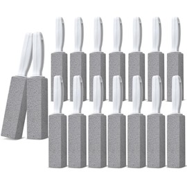 Emycool Pumice Stone Toilet Bowl Cleaner, 16 Pack Toilet Pumice Stone with Handle for Cleaning, Pumice Stone for Toilet, Bathtubs, Sinks, Swimming Pools, Grills
