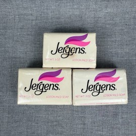 Jergens 3 Jergens Bath Bar Lotion-Mild Soap 3 oz Facial Bath Vintage Three Bars Total