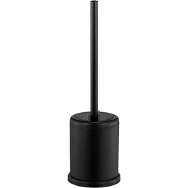 Timotech Escobilla de Inodoro de Acero Inoxidable con Tapa, Cepillo de Limpieza para Baño, Limpiador de Inodoros, Cepillo de Inodoro, Decoración de Baño (1, Negro) (1 Pieza, Negro)