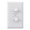 ELEGRP Double Toggle Light Switch - 15A, 120V, In-Wall On/Off,