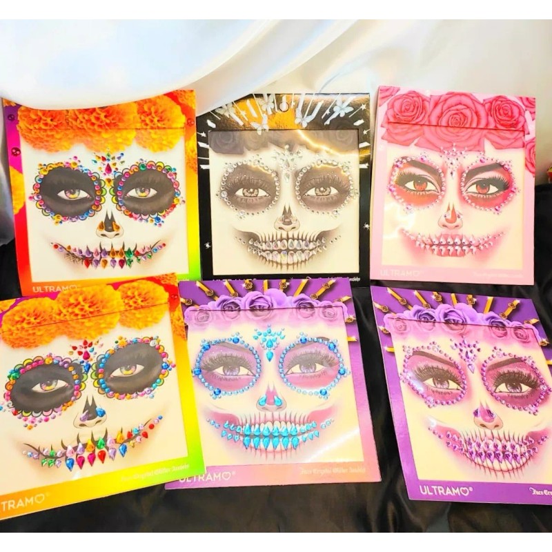 Ultramo Set De 5 Face Gems Catrina Rostro Ultramo Stickers