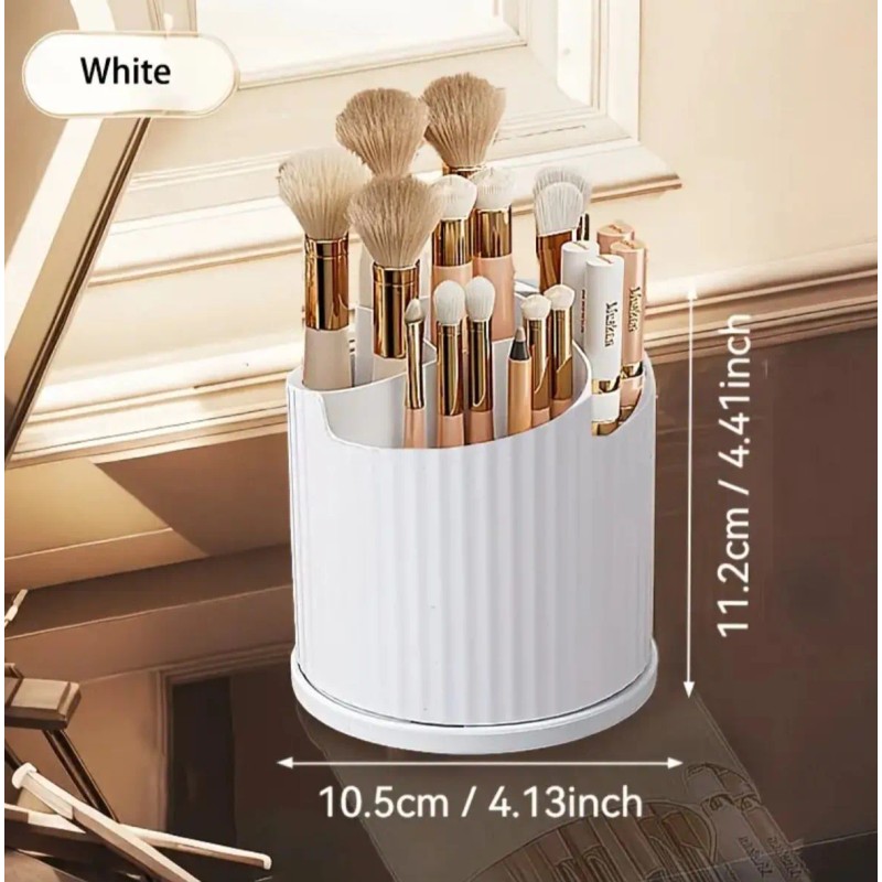 Organizador De Maquillaje Giratorio 360 Blanco Blanco