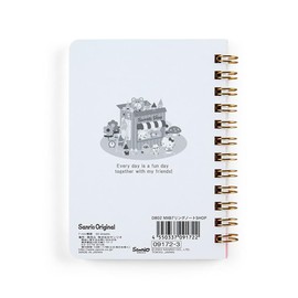 Sanrio 091723 B7 Ring Notebook, Sanrio Characters, 5.0 x 3.9 x 0.6 inches (12.8 x 10 x 1.5 cm), Character
