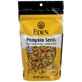 Eden Foods, Organic, Pumpkin Seeds, Dry Roasted, 4 oz pack of 2