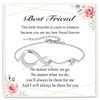 KORAS Best Friend Gift for Women, Friendship Bracelet Sterling Silver
