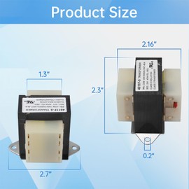 46-24124-06 HVAC Transformer Replacement for Rheem Furnace Parts, 40 VA Control 120/24V Channel 2 Hole Mount