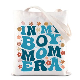 in My Boy Mom Era Tote Bag Boy Mom Club Gender Reveal Reusable Grocery Bag Mother's Day Gift Expecting Mom Gift (Boy Mom)