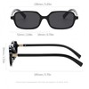 WDZAYXC Classic Rectangular Sunglasses Retro Slim Lenses Vintage Rectangle Sunglasses