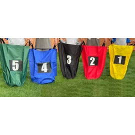 Jump Sack Race Bags, 5 PCS Outdoor, Garden Racing Jumping Bags for Kids, Sack Race Set for Outdoor Sports Day Party Games Family Reunions Games, Sturdy, Multi-Colored Numbered(1-5)