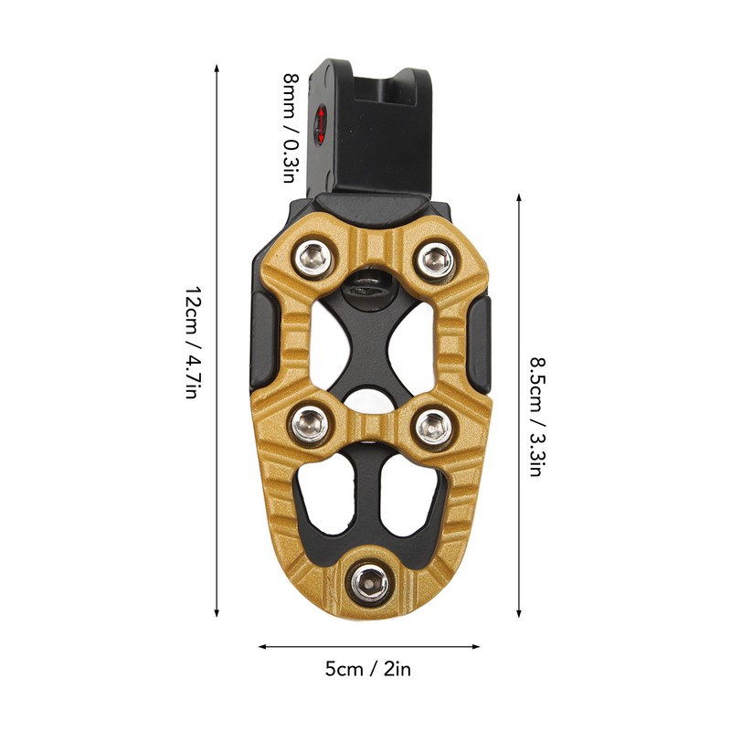 1 Pair Motorcycle Footpeg Left Right Anti Slip Universal Aluminum
