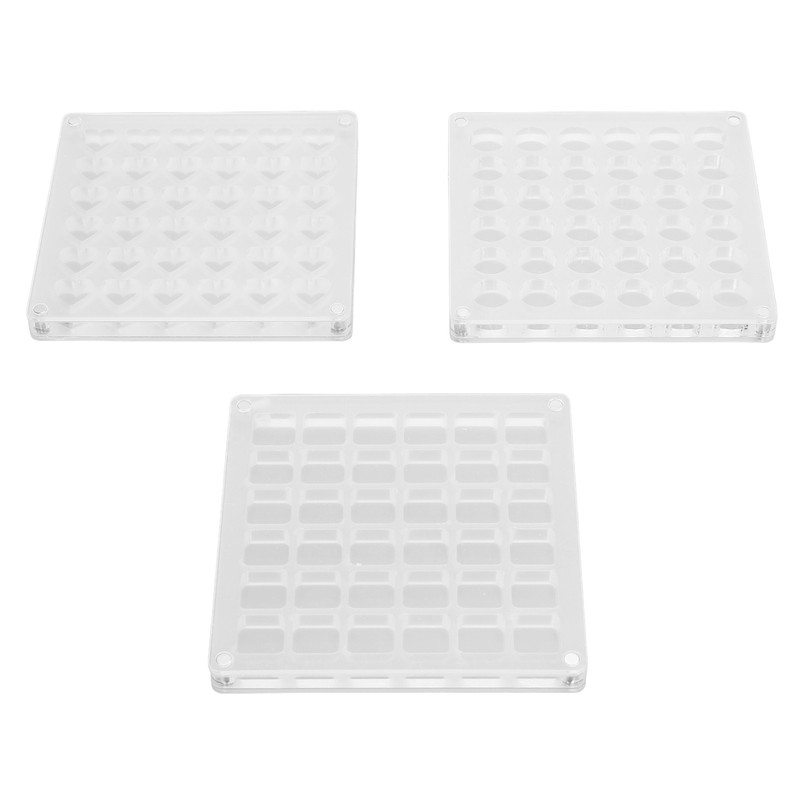 3pcs 36 Grids Acrylic Magnetic Shell Display Case Decorative Shell