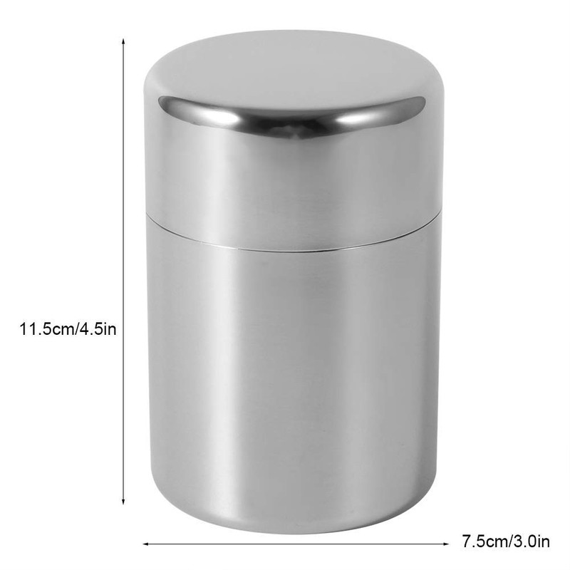 450ml Stainless Steel Tea Tin Canister, Sealed Double Lid Stainless