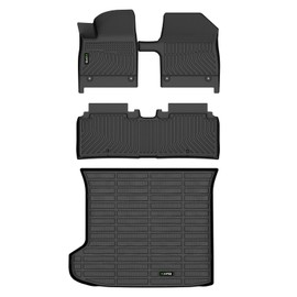 HAFIDI® Floor Mats & Cargo Liner Set Fit for 2022-2024 KIA EV6 All Weather Protection TPE Anti-Slip Automotive Full Set Floor Liners Custom Accessories - Black