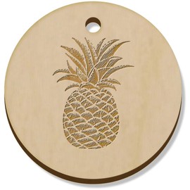 Azeeda 11 x 34mm 'Pineapple' Wooden Pendants/Charms (PN00069813)