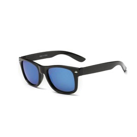 Kizrr - Kids - UV400 Classic Sunglasses! Kids Childrens Boys Girls Unisex (Black Blue Lens)