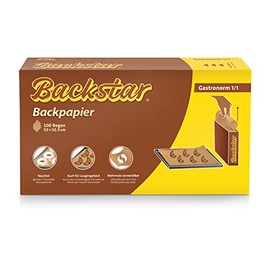Backstar 100 Professional Sheets of Baking Paper Gastronorm 1/1 53 x 32.5 cm