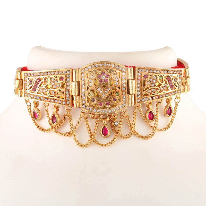 JewarHaat Indian Bollywood Kundan Polki Ad Cz Gold Tone Jewelry