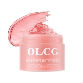 Crema de gelatina de colágeno, una crema hidratante con textura de gel para pieles radiantes y regordetas, contiene colágeno hidrolizado e hialuronato