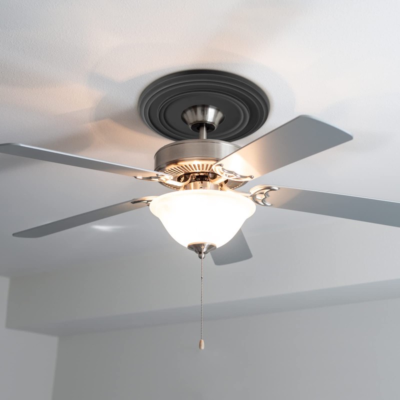 Canomo One Piece Classic Ceiling Medallion Polyurethane Ceiling Fan Medallion