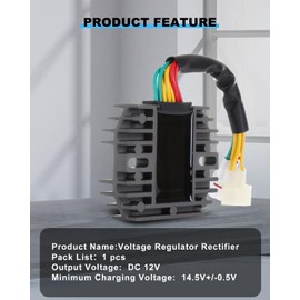 ECCPP Voltage Regulator Rectifier Assembly 12V Replacement for Arctic Cat 500 ATV 2000-2009/for Arctic Cat 400 2001-2008/for Arctic Cat 375 2002 Replace# 3402-682 3530-028 3530-059