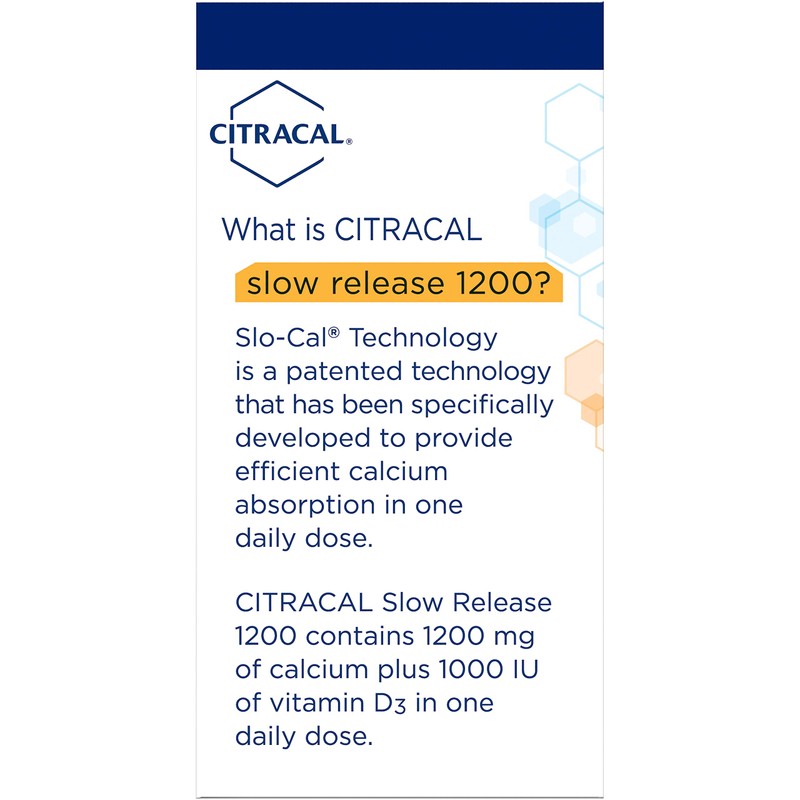 Citracal Calcium + D Slow Release 1200 Tablets 80 Tablets