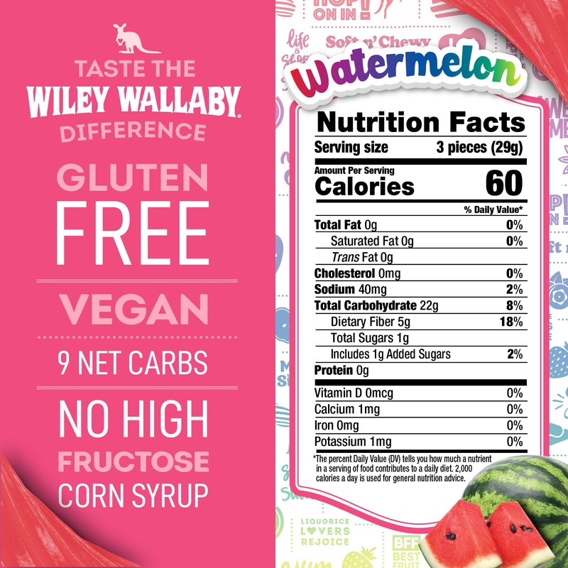 Wiley Wallaby Low Sugar Gluten Free Licorice | Soft Chewy