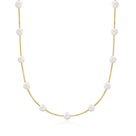 Ross-Simons 6-6.5mm Cultured Pearl Station Necklace