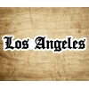 2 Los Angeles California Typography LA Sticker Decal 3.9" x .7" Stickers
