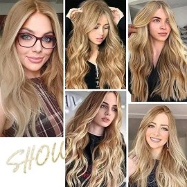 Pelucas Natural Rubia Cosplay Largas Rizada Para Mujer Dama