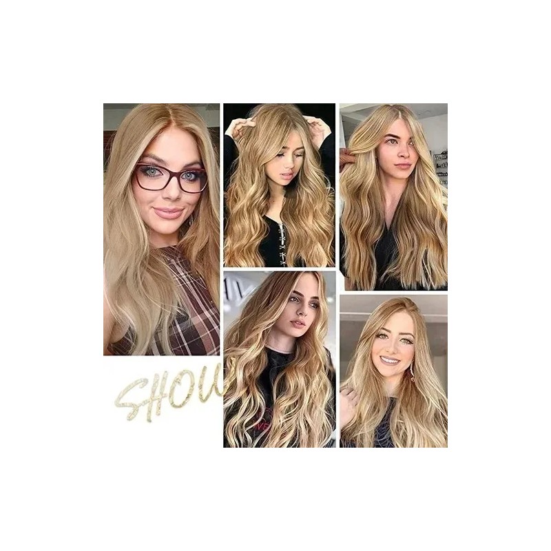 Pelucas Natural Rubia Cosplay Largas Rizada Para Mujer Dama