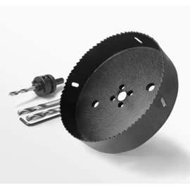 5-3/4 Inch Hole Saw with 1/2" Hex Shank Quick Change Arbor, JTemgle Bi-Metal Hole Saw Heavy Duty Hole Cutting Tool for Cornhole Boards, Recessed Lights, Wood, Plastic, Drywall & Soft Metal