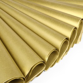 Kesote Wrapping Paper 60 Tissue Paper Packaging Material Gold Tracing Paper Craft Paper Craft Paper Wedding Gift Decoration Christmas (70 x 50 cm)