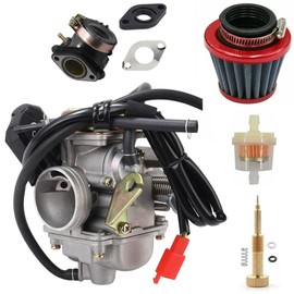 JIK PD24J Carburetor + Intake Manifold/Air Filter for GY6 125cc 150cc 152QMI 157QMJ Engine Based ATV Scooter Go Kart