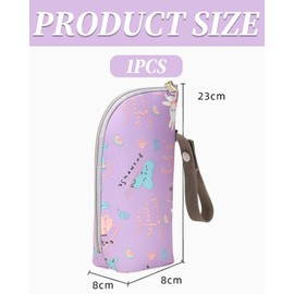 KGDUYC 1 Stück Babyflaschen-Isoliertasche, tragbare Babyflaschen-Tasche für den Kinderwagen auf Reisen, Babyflaschen-Thermostat,baby flaschenwärmer,thermotasche für babyflaschen (Lila)