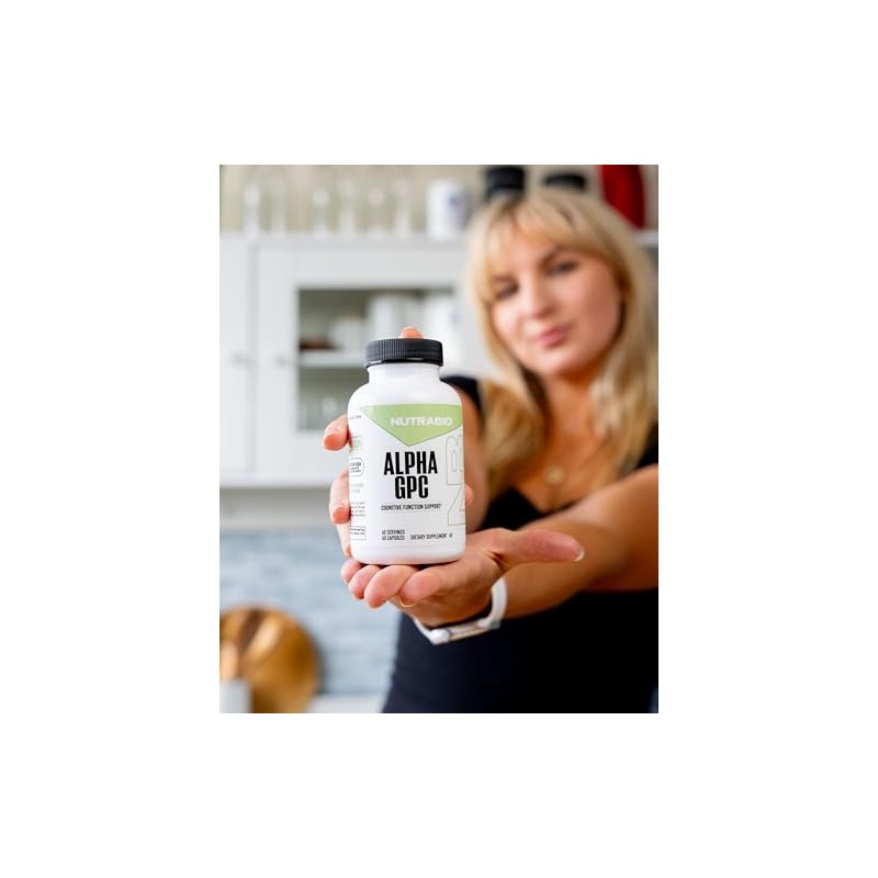 NutraBio Alpha GPC - 60 Caps - 300 mg -