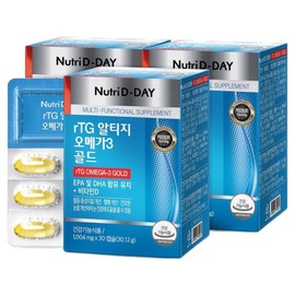 Nutri-D Day rTG Altige Omega 3 Gold, 30 tablets, 3 units / 뉴트리디데이 rTG 알티지 오메가3 골드, 30정, 3개
