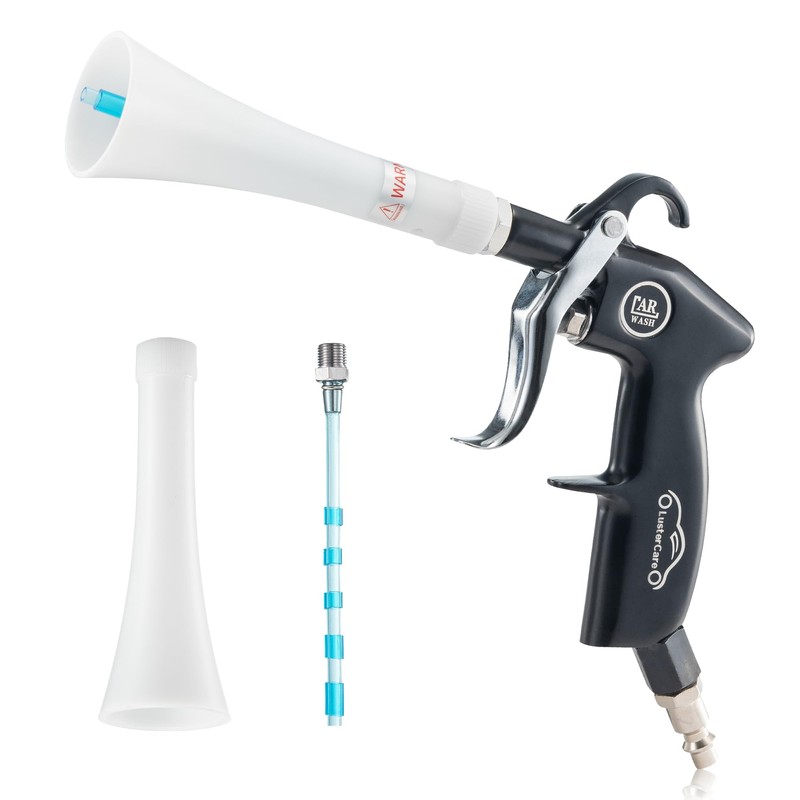 LusterCare Tornado Car Cleaning Gun with Replacement Air Gun Blower