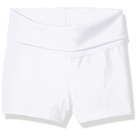 Capezio Little Fold-Over Boyshort-Girls, White, Intermediate