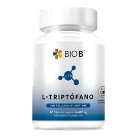 BIO B | L-Triptófano (800mg por porción), 60 Cáps, 100% L-Triptófano | Dormir, Relajación y Estado de Ánimo | Sueño Profundo