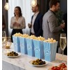 YOVECATHOU 5Pcs Plastic Red Blue White Striped Classic Popcorn Containers