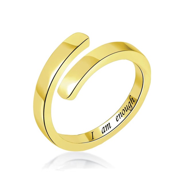 YKYLHSYXR Women's Inspirational Hug Ring for Lover - I am