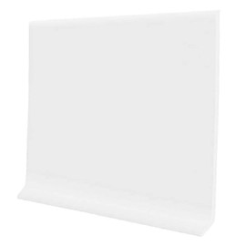 Proflex White Vinyl Trim 6 in X 20 ft - Peel and Stick Wall Base with Toe Kick