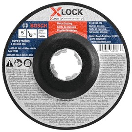BOSCH CWX27M500-25-Piece 5 in. x .098 in. X-Lock Arbor Type 27A (ISO 42) 30 Grit Metal Cutting and Grinding Abrasive Wheel