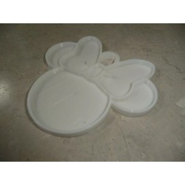 MINNIE MOUSE THEMED FACE EARS SHAPE WHITE CHRISTMAS ORNAMENT MADE IN USA PR4883