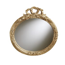 Touch of Class Ribbon Oval Vintage Wall Mirror Gold | Ornate Hanging Decor for Bedroom, Bathroom, Living Room